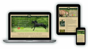 EquiPure responsiv hjemmeside designet og tegnet af Signature Design - grafisk design i Silkeborg og Ikast