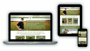 Responsiv hjemmeside for et biodynamisk landbrug designet og tegnet af Signature Design - grafisk design i Silkeborg og Ikast