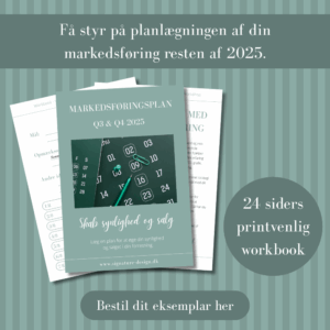 Printvenlig markedsføringsplan til 2. halvår af 2025