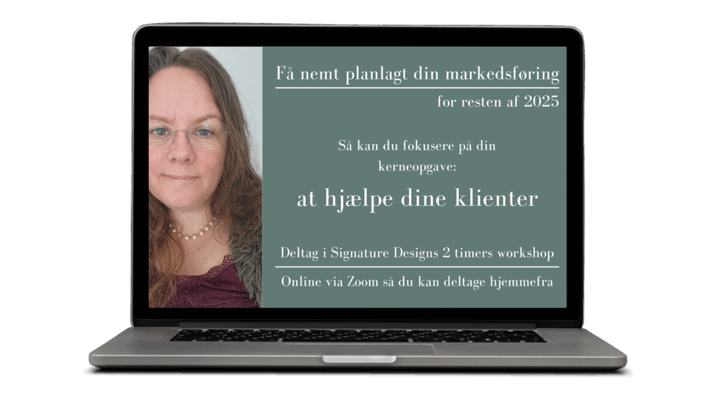 Signature Design holder Workaway Planlægnings Workshop i september, så du får planlagt din virksomheds markedsføring for resten af året.